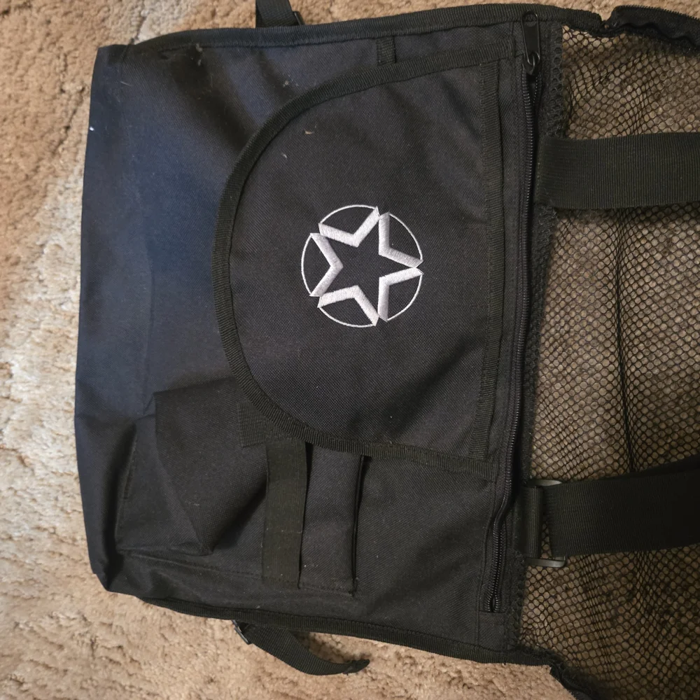 Stylish Black Star Saddle Bags for Great Walks With Your Lil Stinker Love